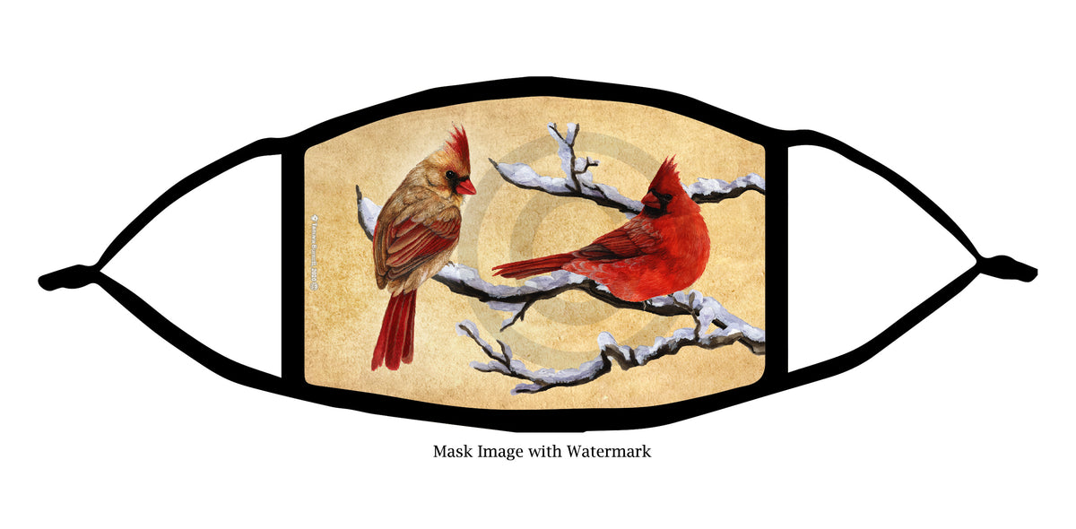 Northern Cardinal Face Mask