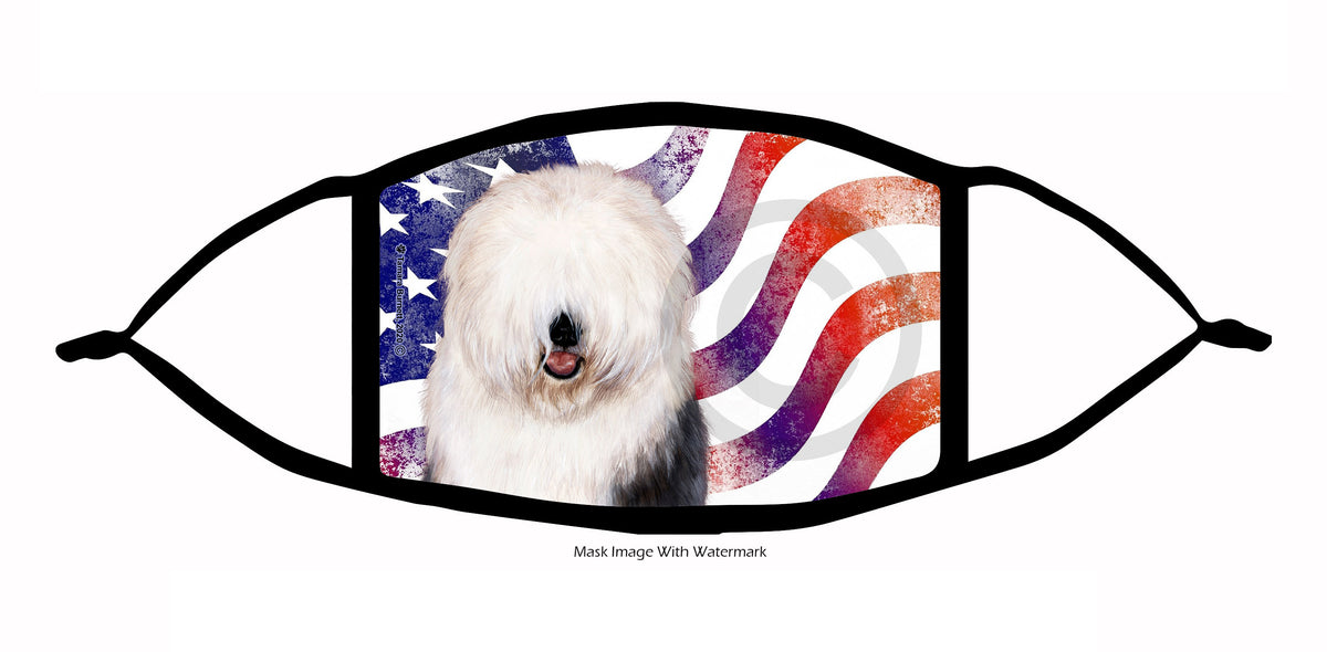 Old English Sheepdog Face Mask