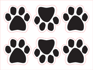 Dog Paw Shaped Magnets