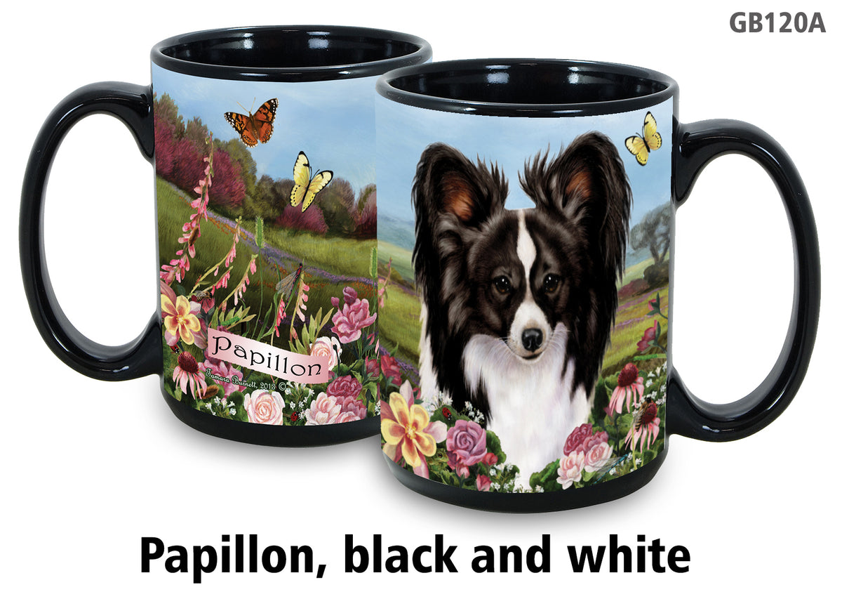 Papillon Black & White - Garden Party Fun Mug 15 oz