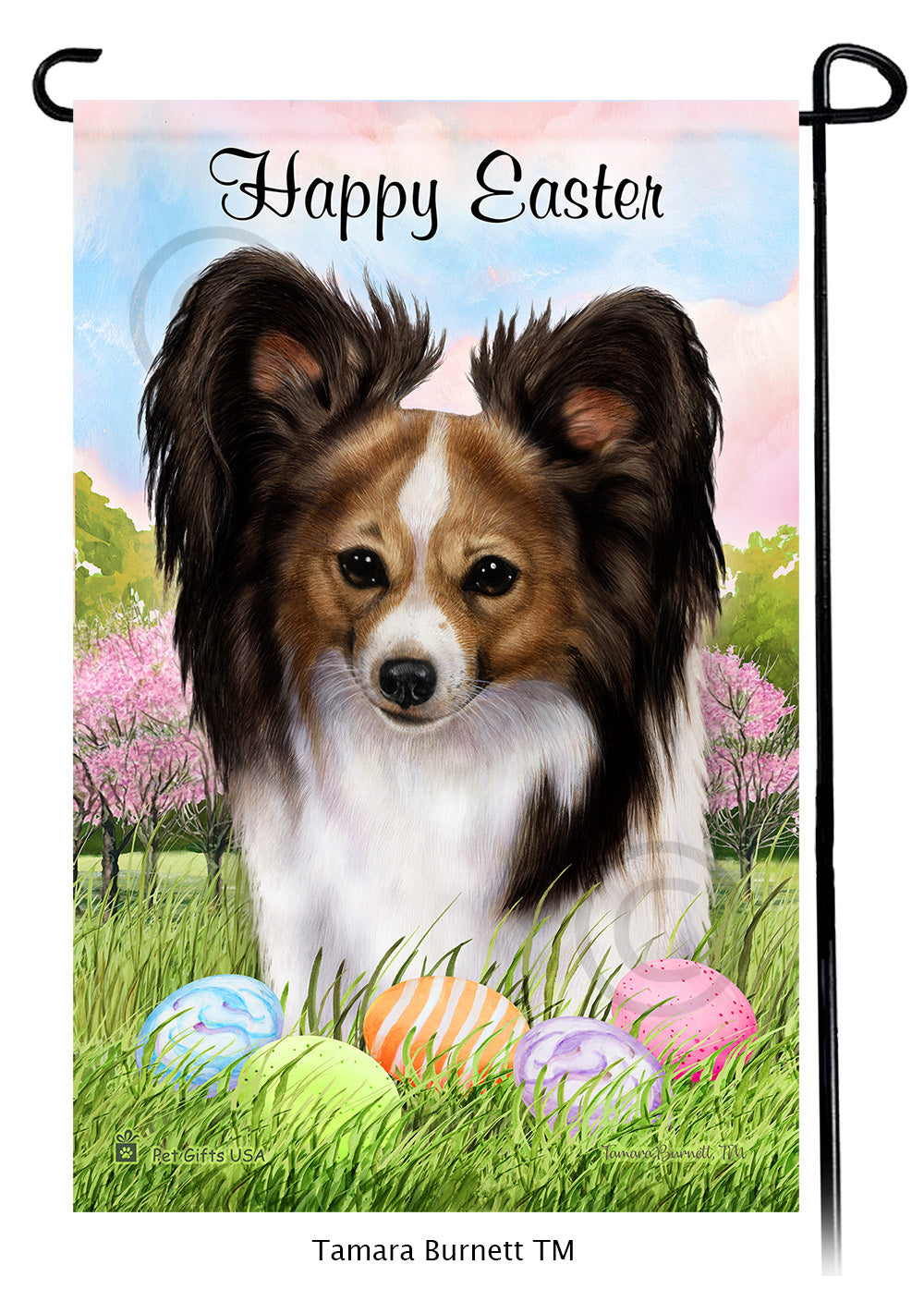 Papillon Happy Easter - Garden Flag