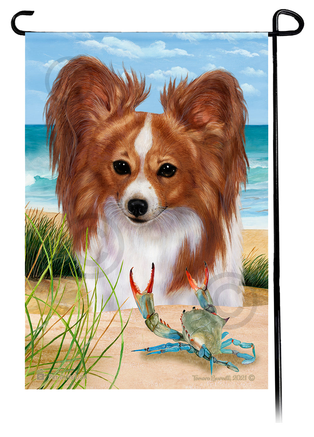 Papillon Summer Flowers Garden Flag