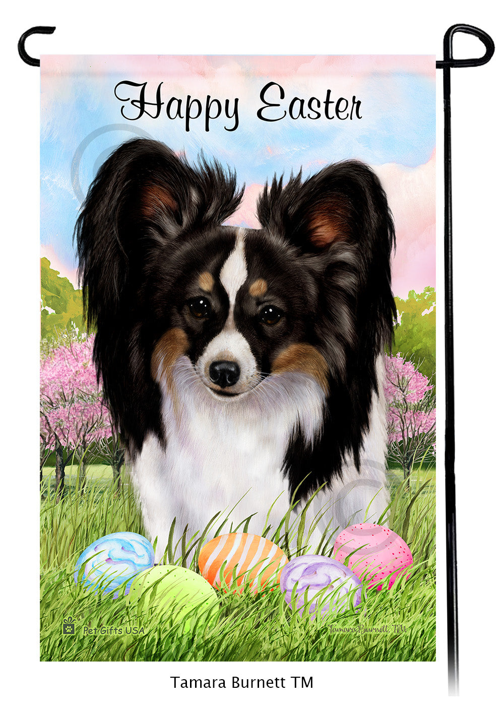 Papillon Happy Easter - Garden Flag