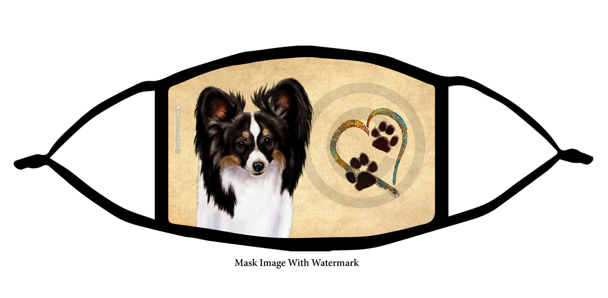 Papillon (Tri-Color) Face Mask