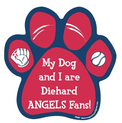 Baseball Diehard Paw Shaped Magnets