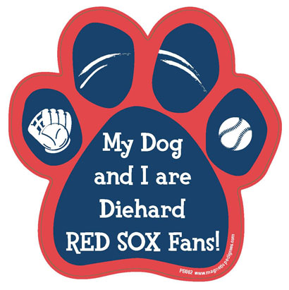 Baseball Diehard Paw Shaped Magnets