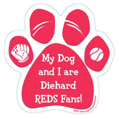 Baseball Diehard Paw Shaped Magnets