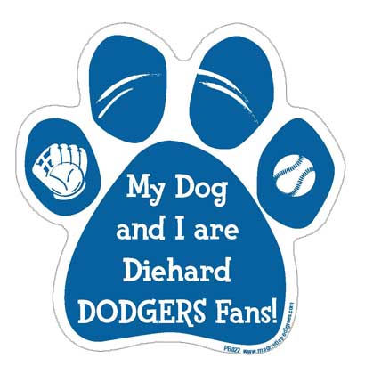 Baseball Diehard Paw Shaped Magnets