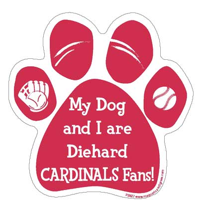 Baseball Diehard Paw Shaped Magnets