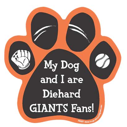 Baseball Diehard Paw Shaped Magnets
