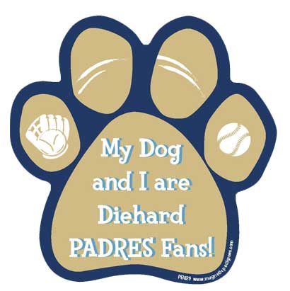 Baseball Diehard Paw Shaped Magnets