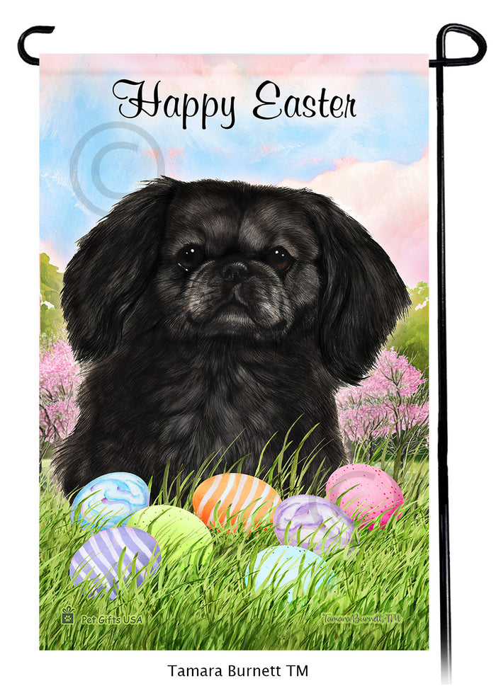 Pekingese Happy Easter Garden Flags