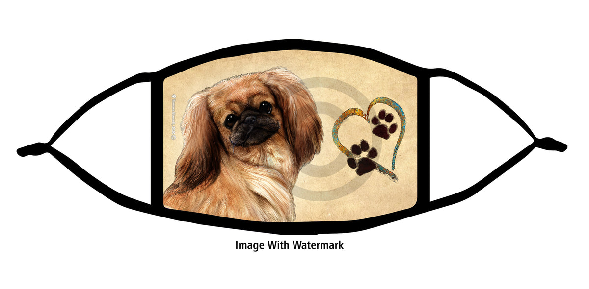 Pekingese (Red) Face Mask