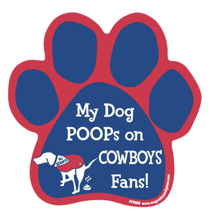 Football Rival Paw Shaped Magnets