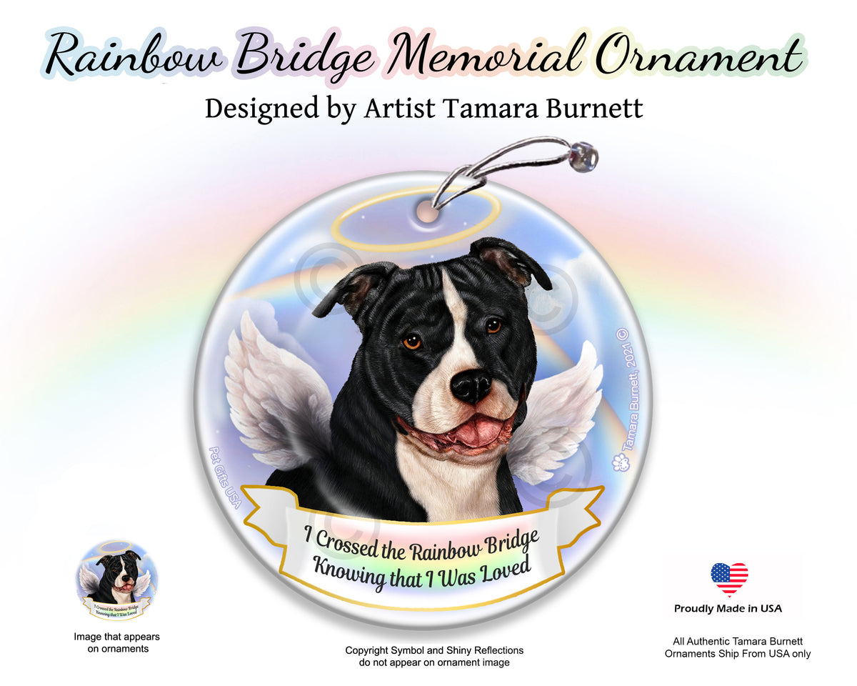 Pit Bull Uncropped Black and White Ornament