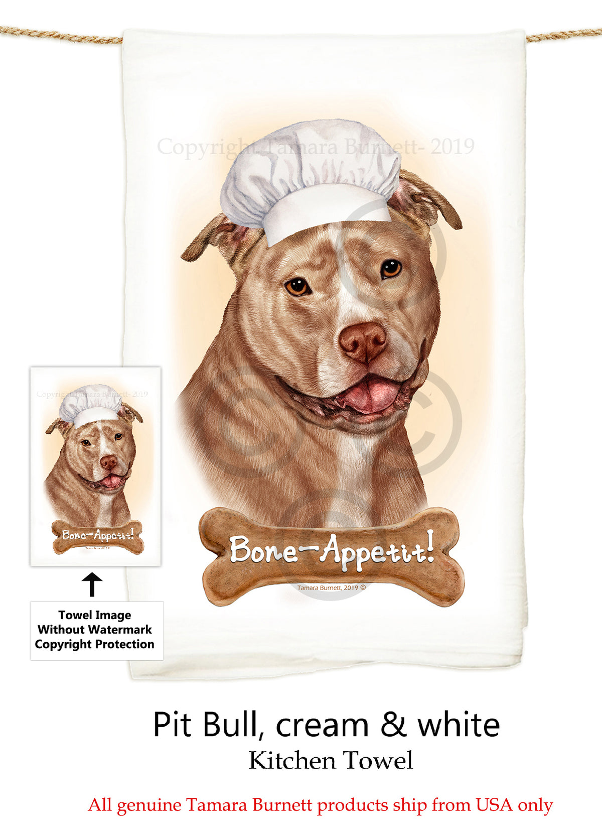 Pit Bull Flour Sack Towel