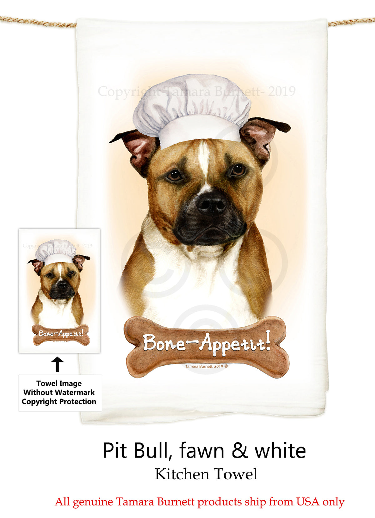 Pit Bull Flour Sack Towel