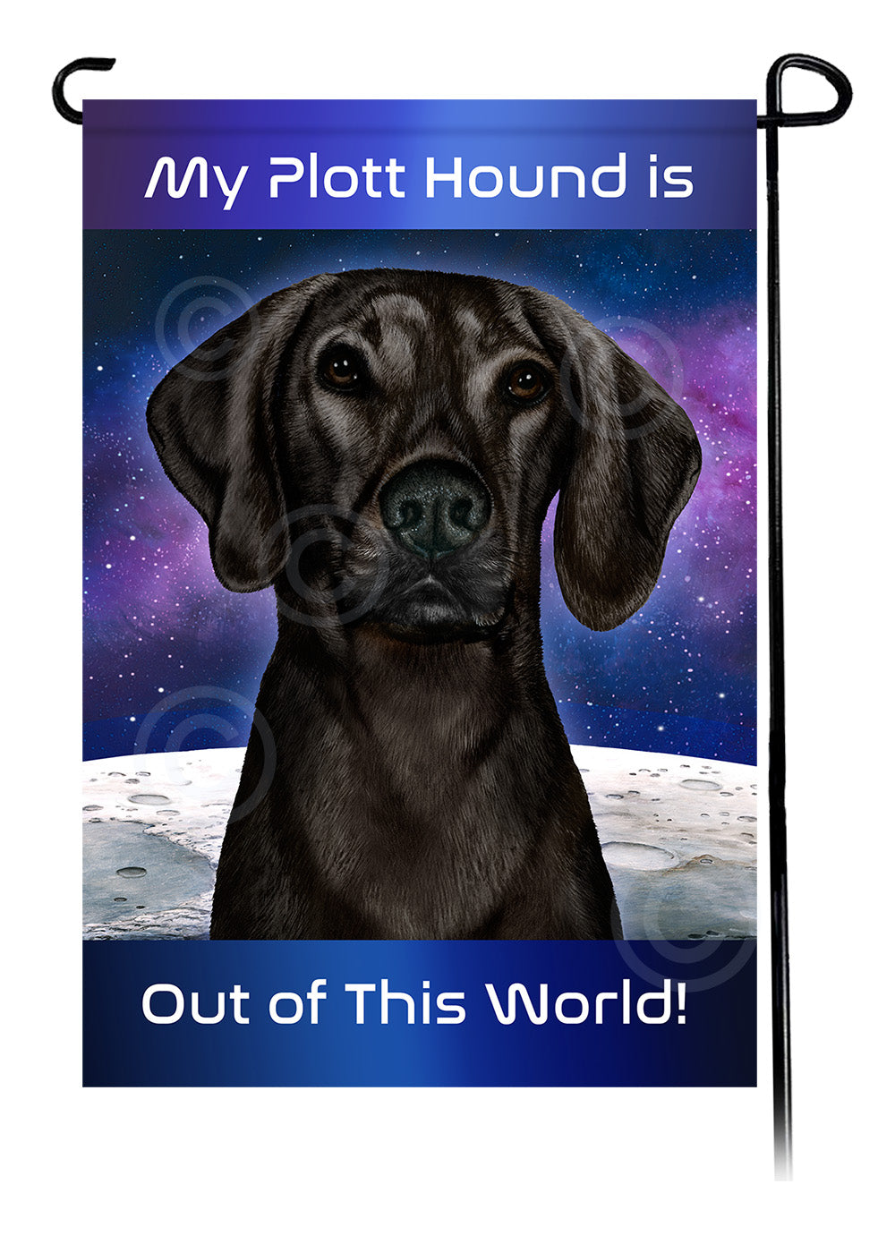 Plott Hound Out Of This World Garden Flags