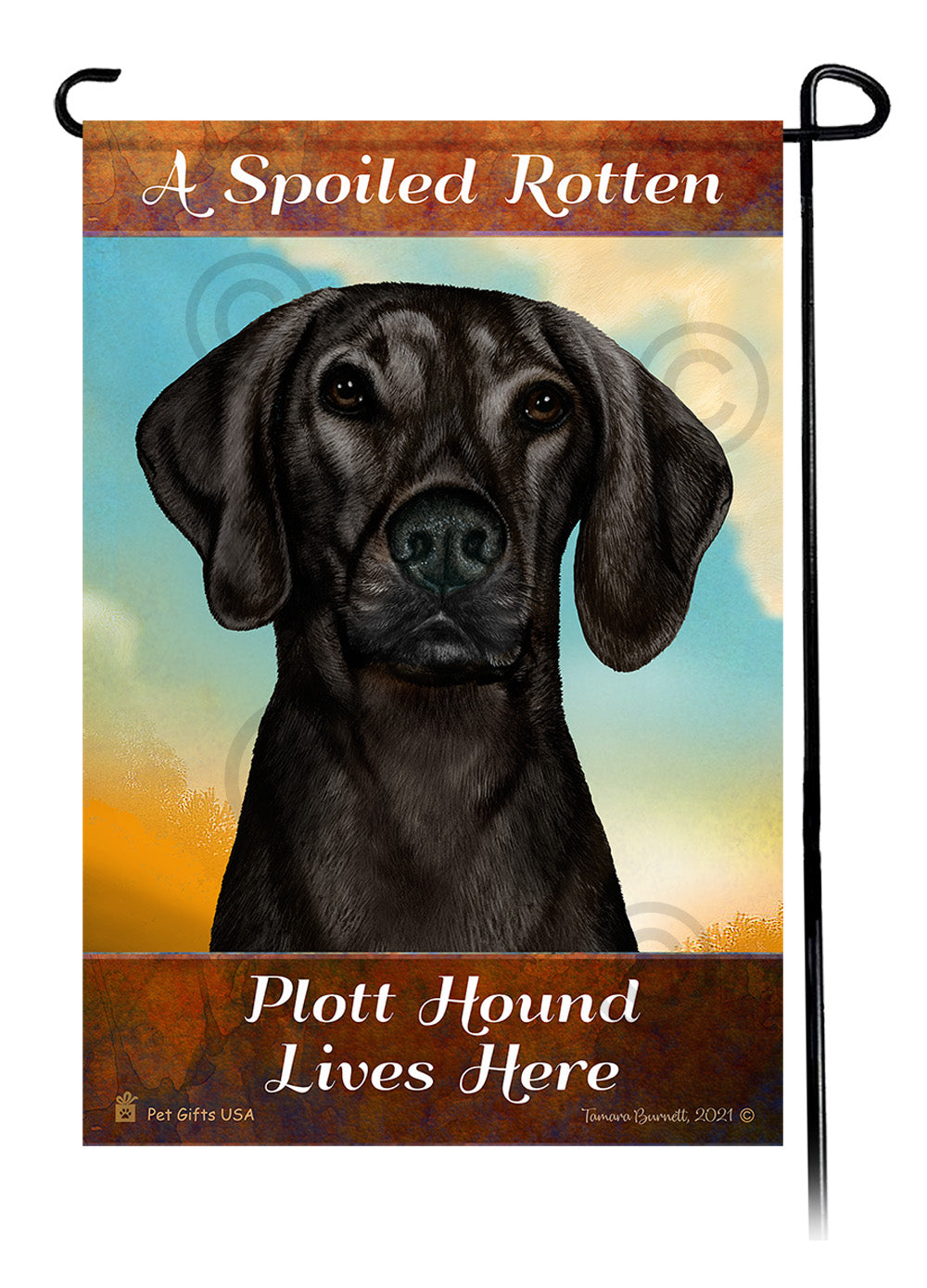 Plott Hound Spoiled Rotten Garden Flags