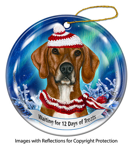 Plott Hound Red and White Ornament