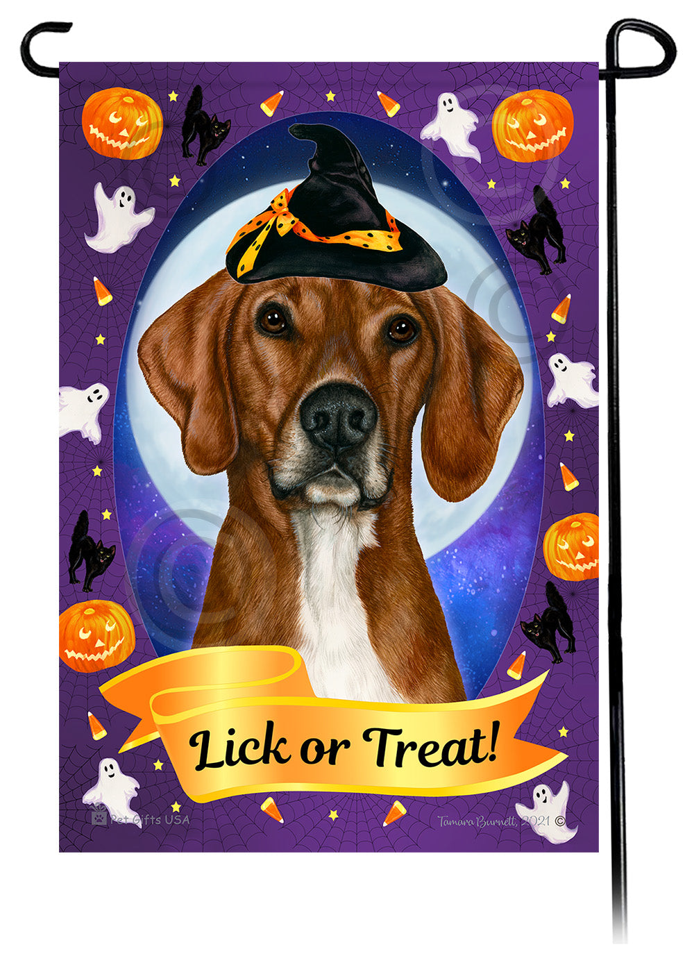 Plott Hound Halloween Howls - Garden Flag