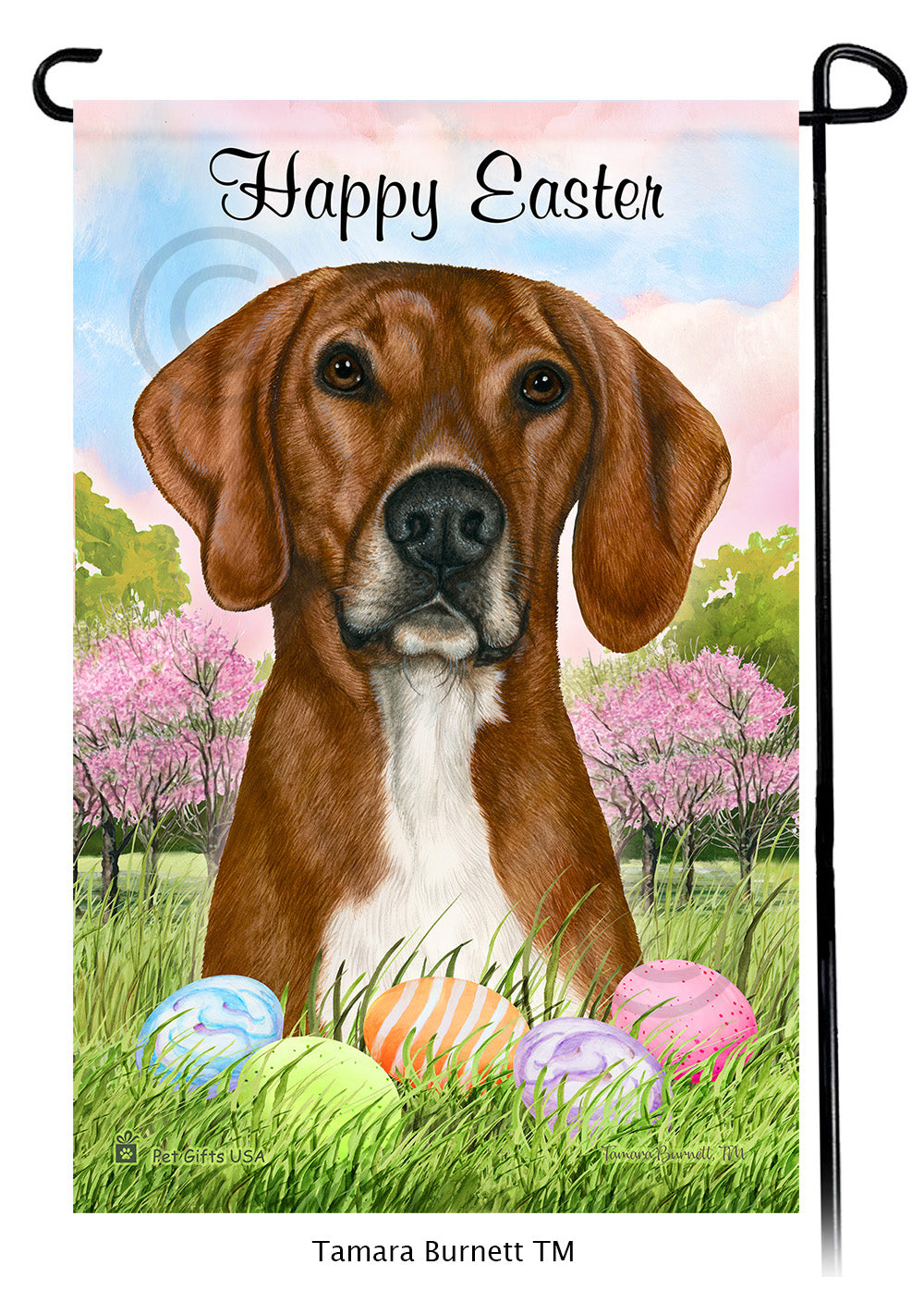Plott Hound Happy Easter - Garden Flag