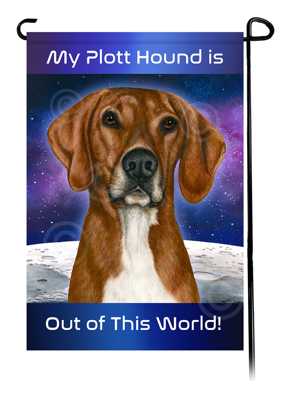 Plott Hound Out Of This World - Garden Flag