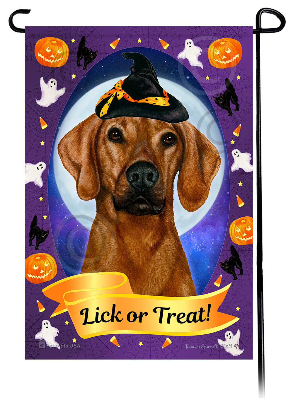 Plott Hound Halloween Howls - Garden Flag