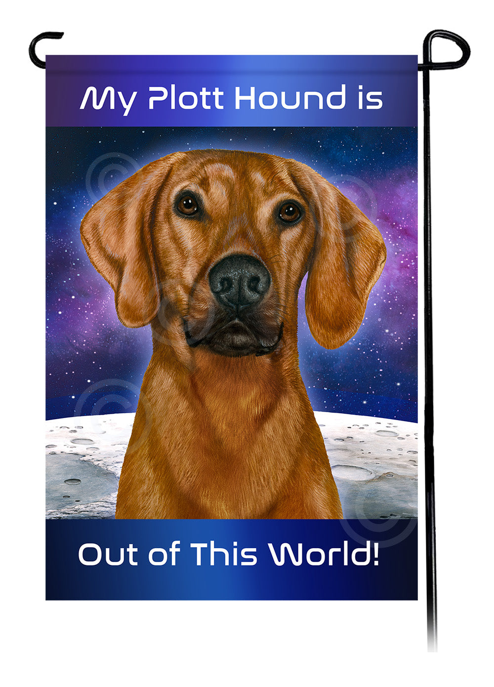 Plott Hound Out Of This World - Garden Flag