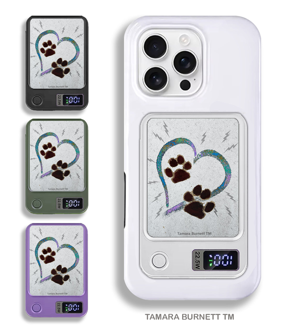 PMH 7 Purple Teal Phone Bank Wireless Charger