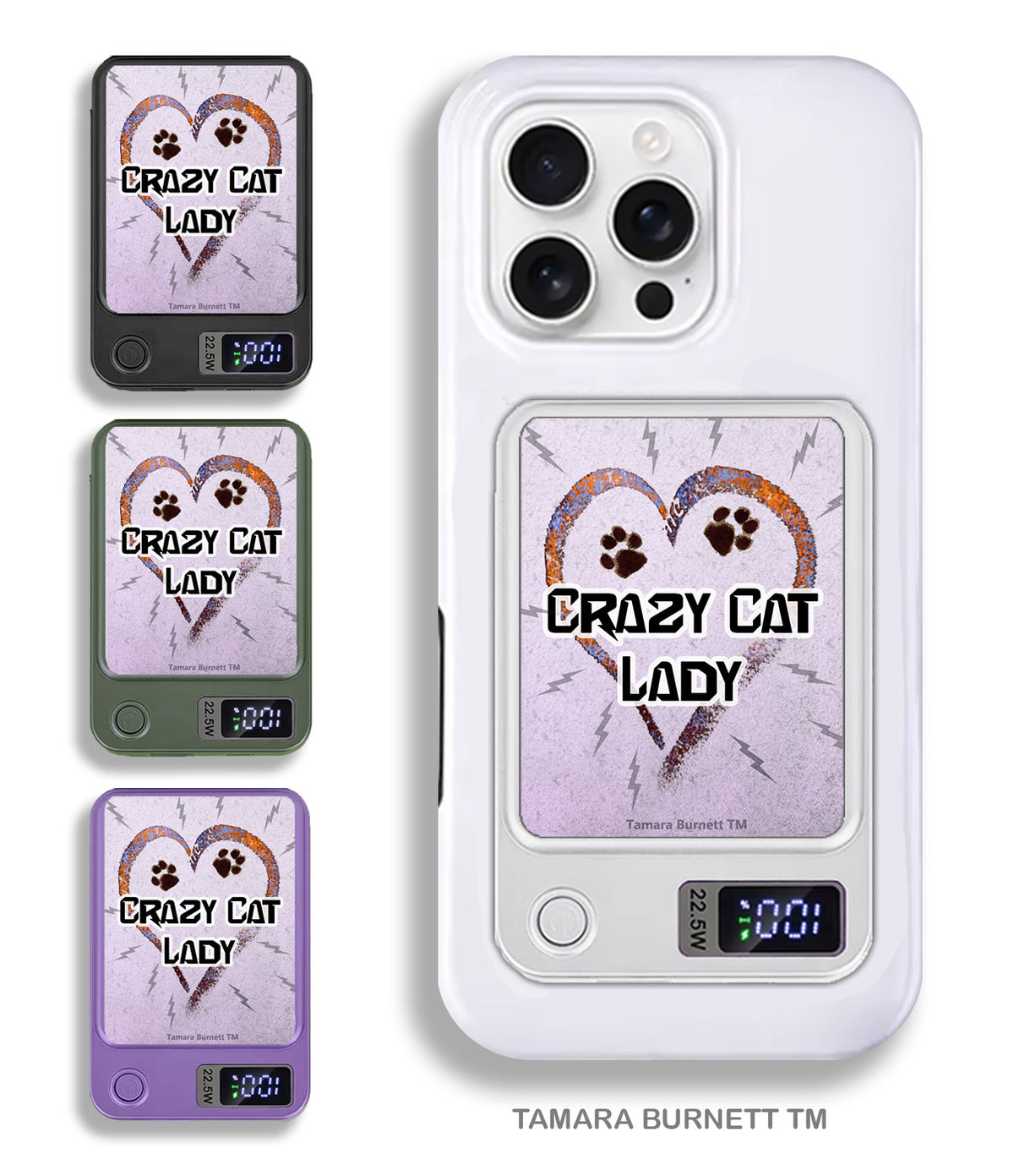 Crazy Cat Lady Phone Bank Wireless Charger