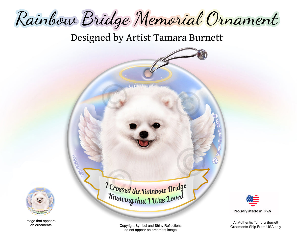 Pomeranian White Ornament