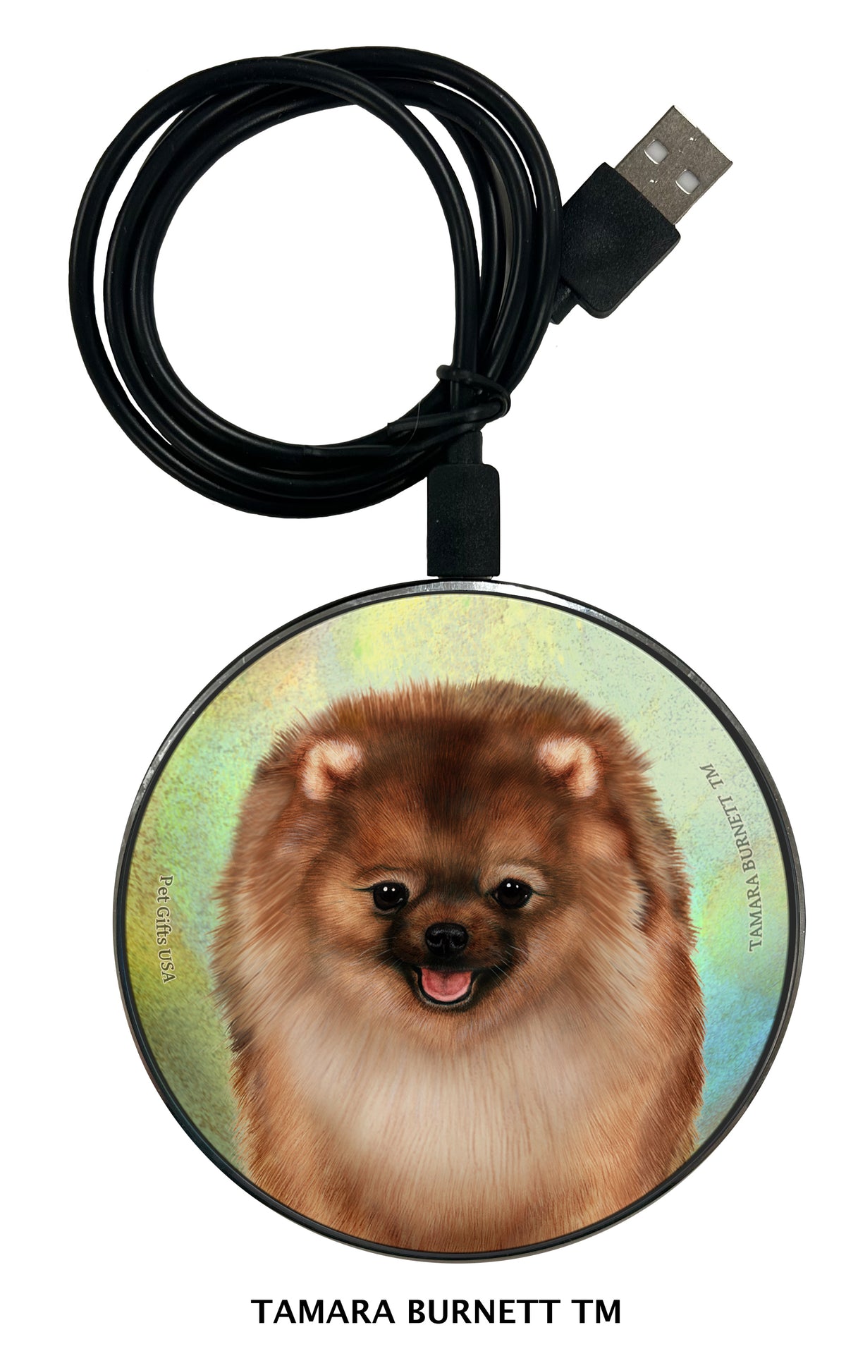 Pomeranian Orange Sable Zoomies Wireless Charger