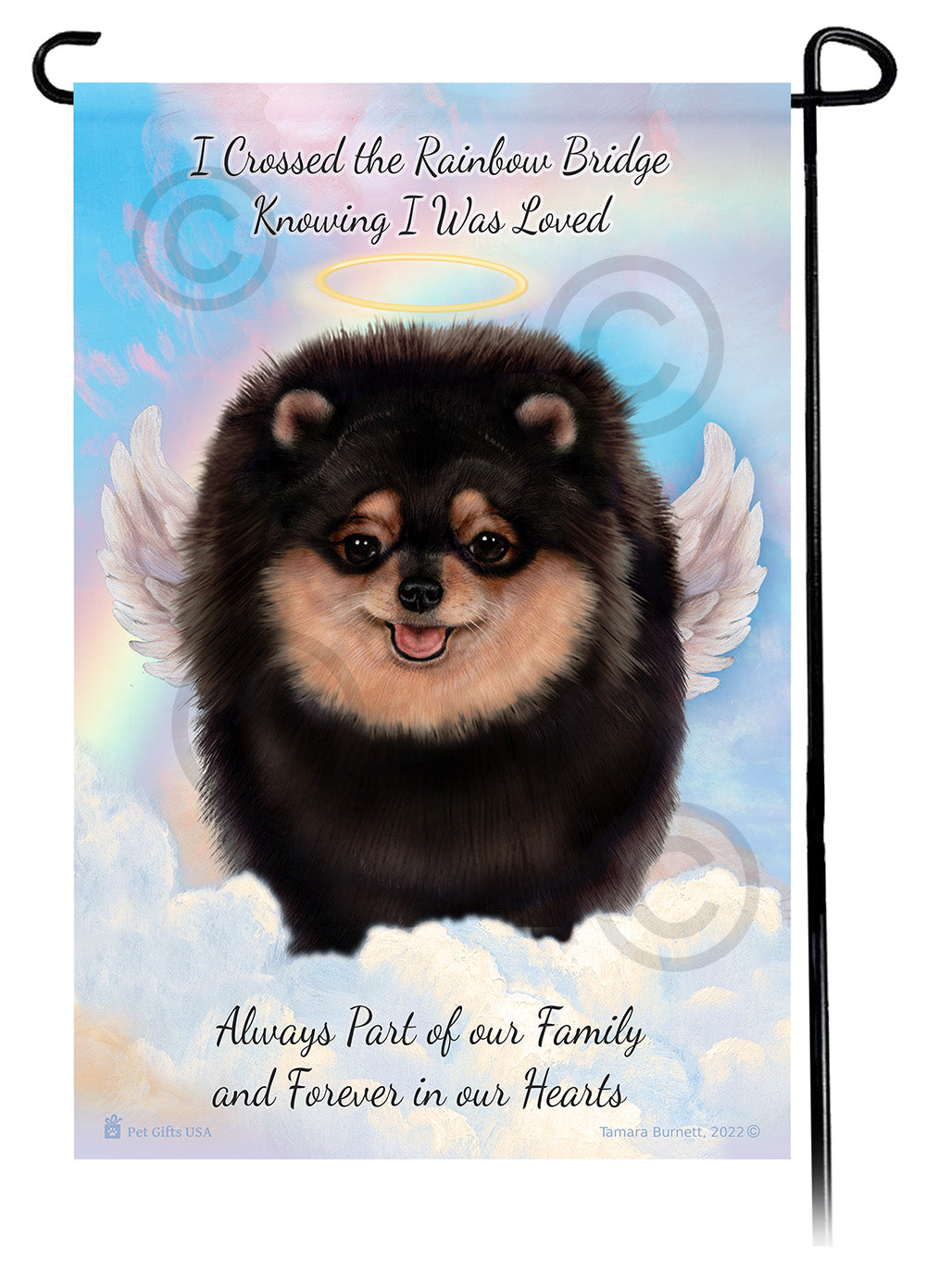 Pomeranian Memorial - Garden Flag