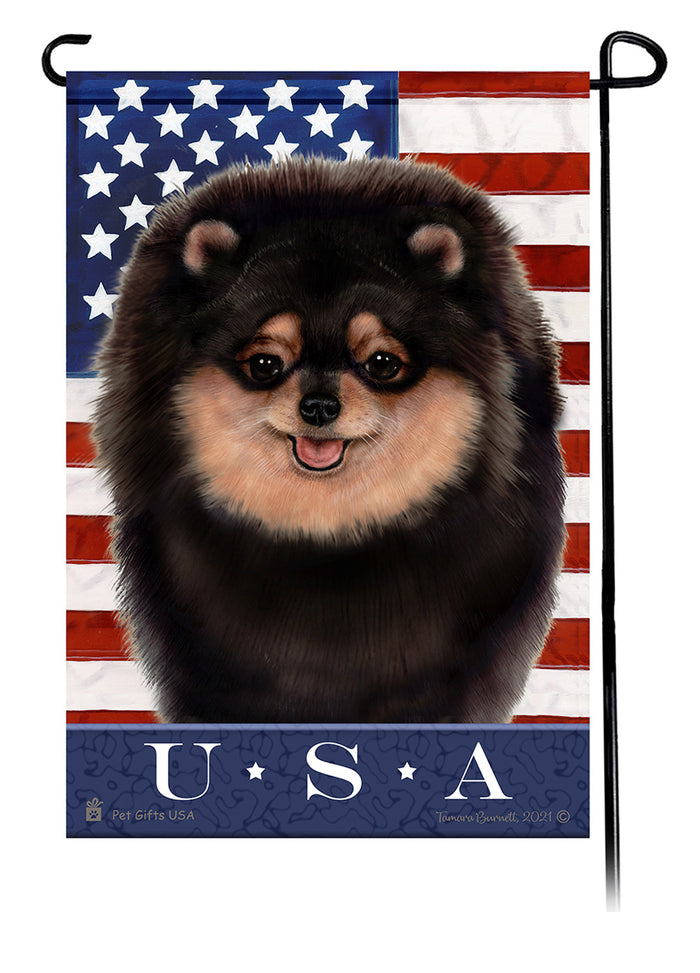 Pomeranian True Blue Garden Flags