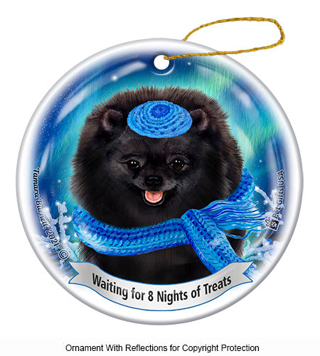 Pomeranian Black Ornament