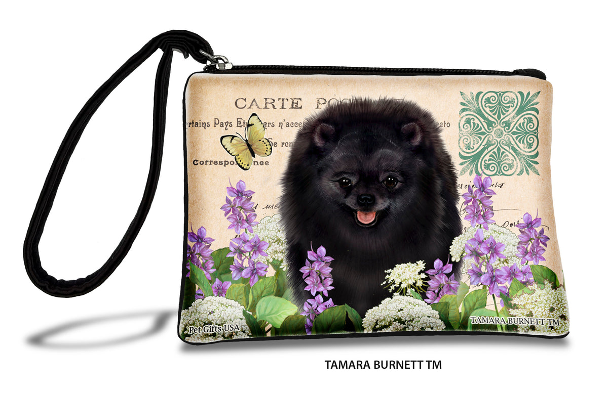 Pomeranian Black Zippees Pet Pouch