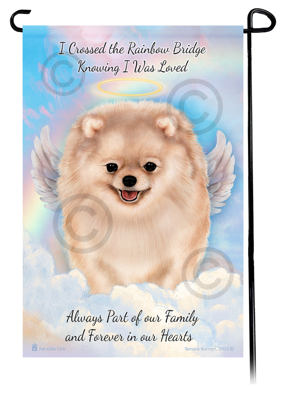 Pomeranian Memorial - Garden Flag