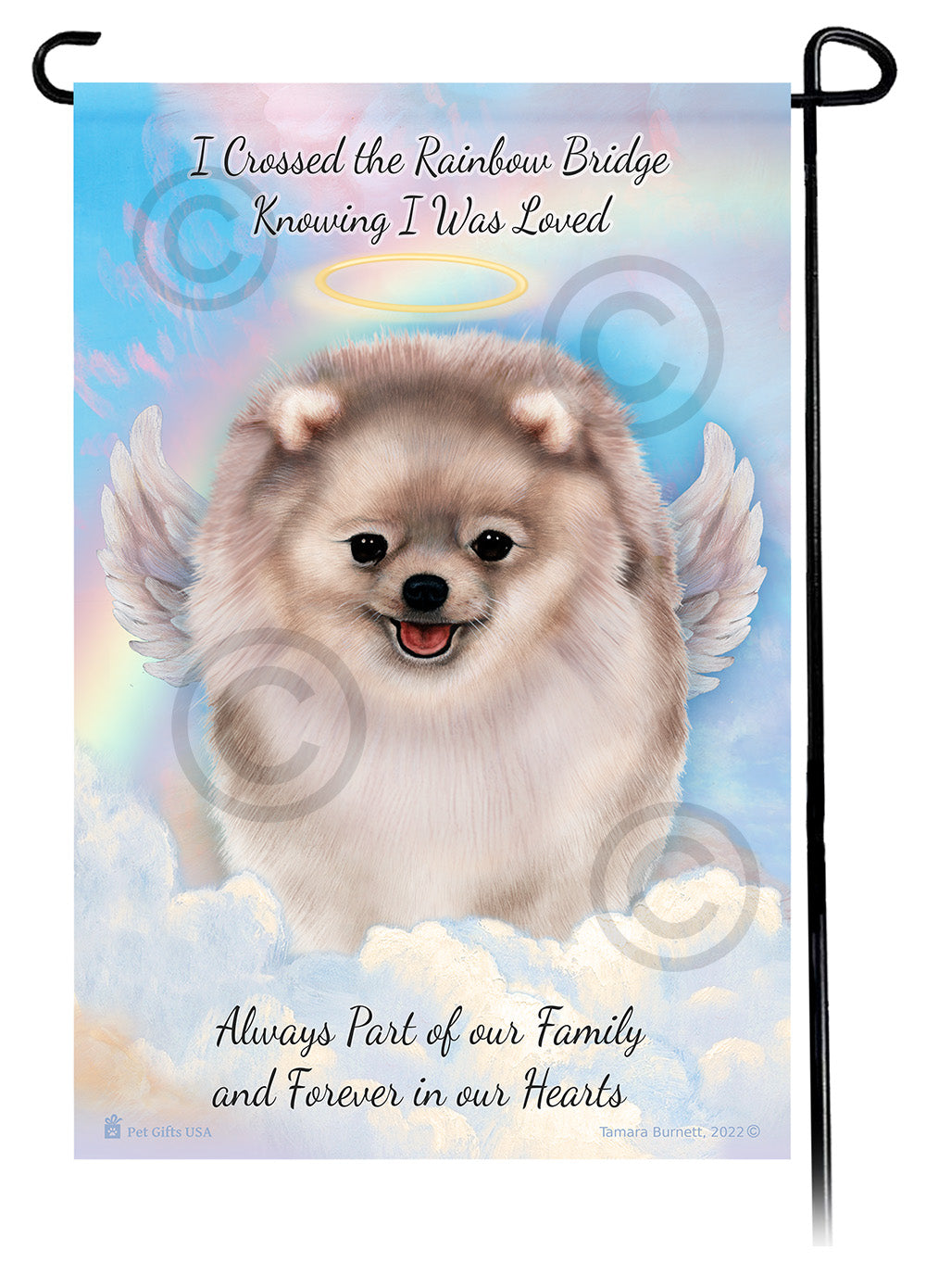 Pomeranian Memorial - Garden Flag