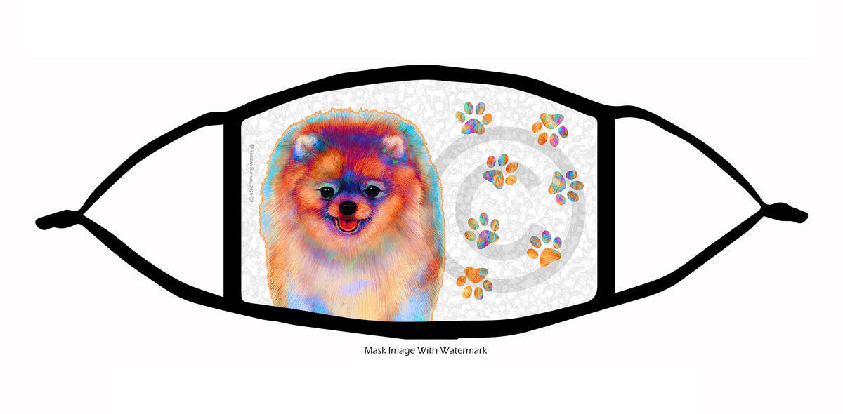 Pomeranian (Orange) Face Mask