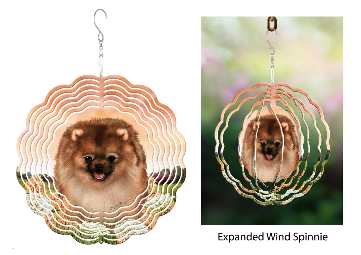 Pomeranian Orange Sable Wind Spinner