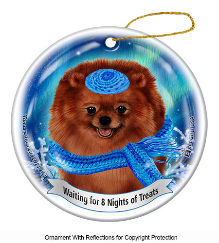 Pomeranian Red Ornament