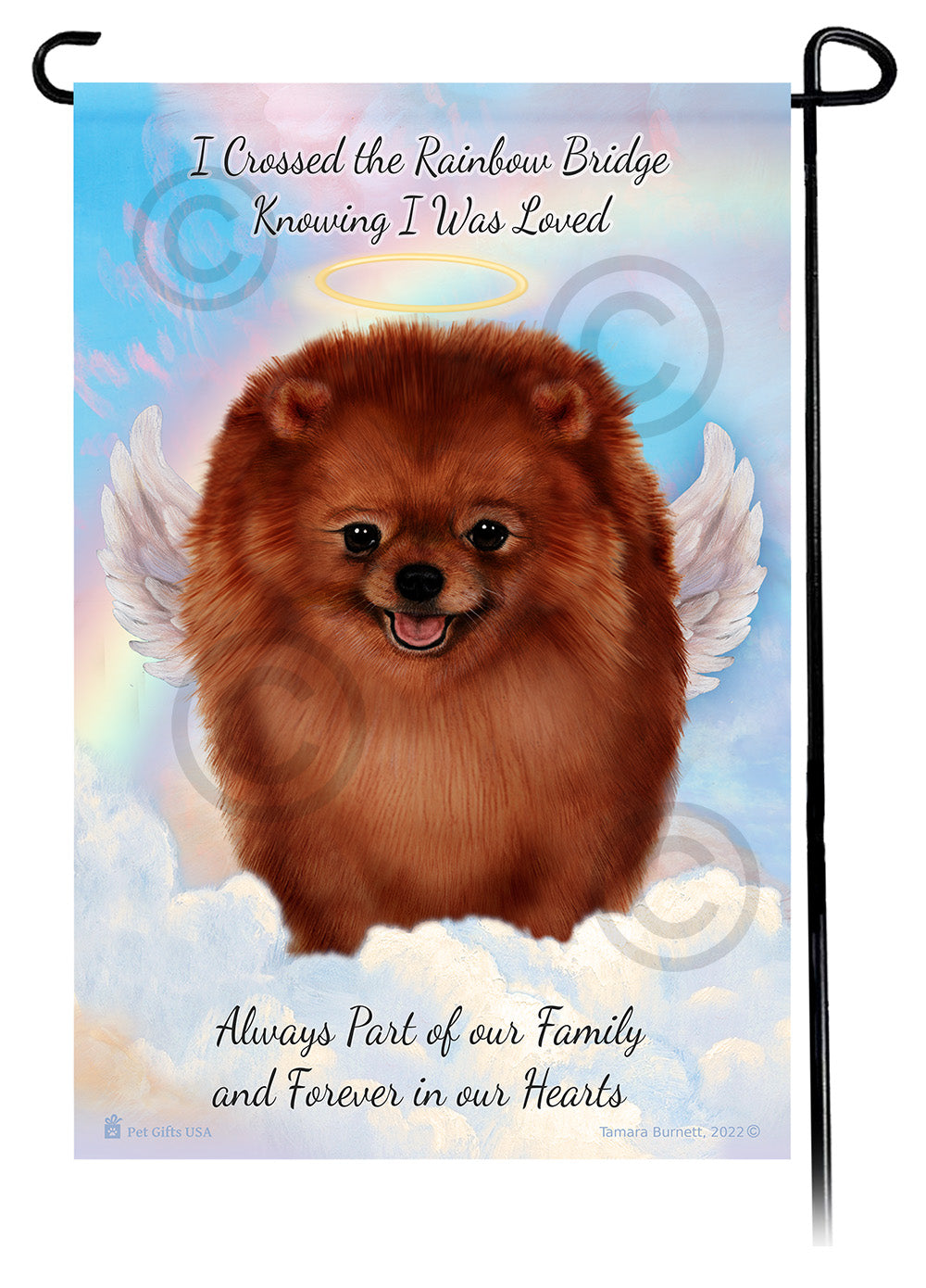 Pomeranian Memorial - Garden Flag