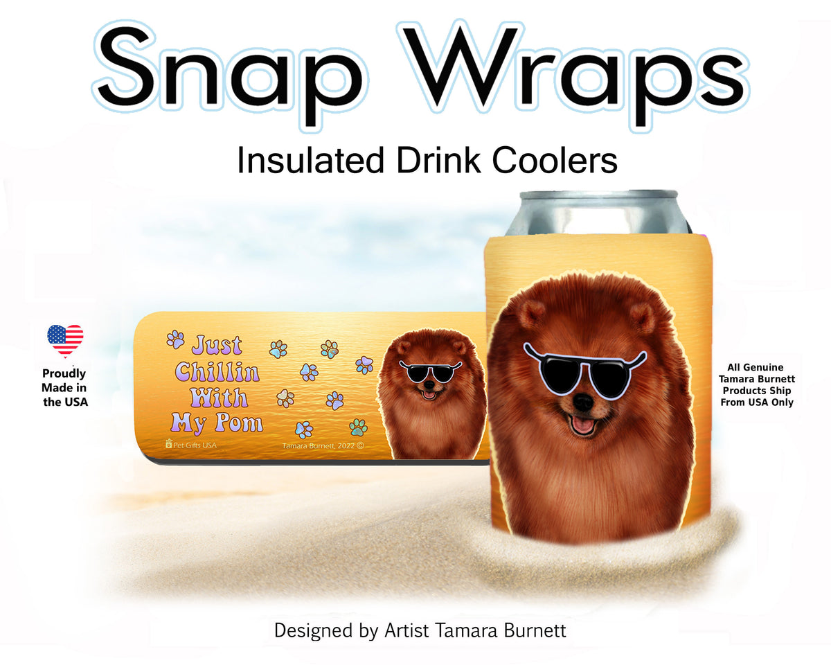 Pomeranian Red Snap Wrap Cozy