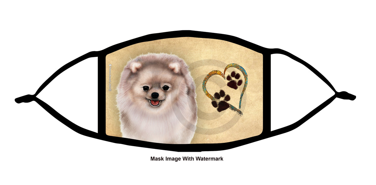 Pomeranian (Silver) Face Mask