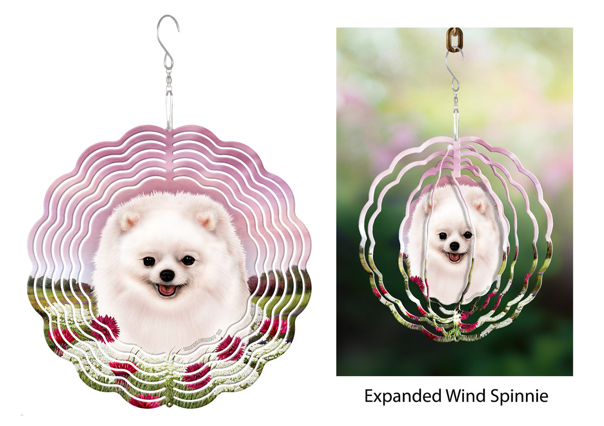 Pomeranian White Wind Spinner