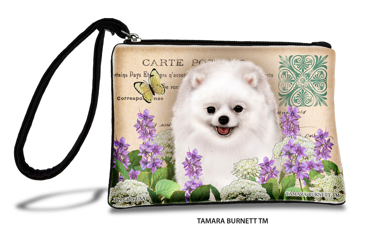 Pomeranian White Zippees Pet Pouch
