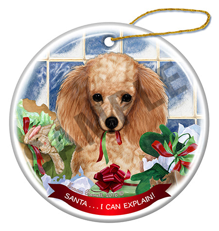 Poodle - Santa I Can Explain Ornament