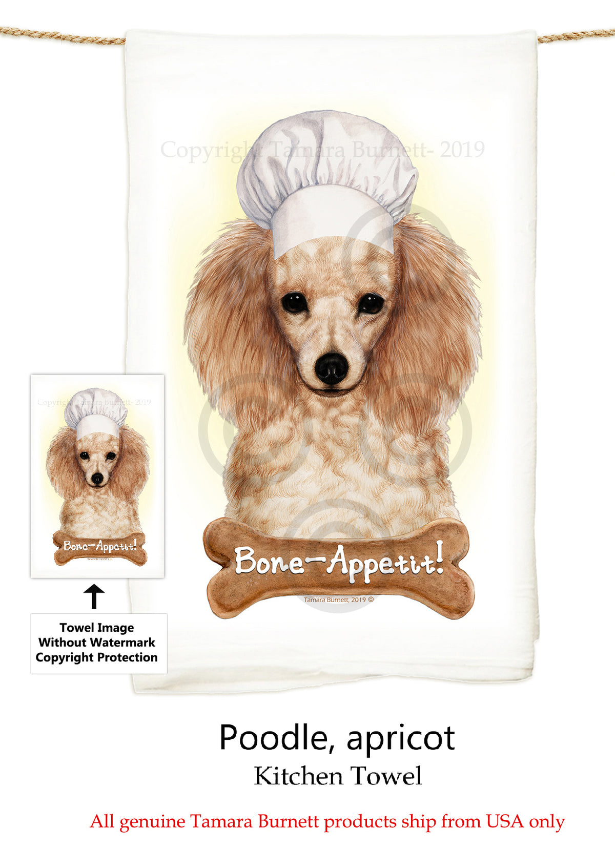 Poodle Flour Sack Towel