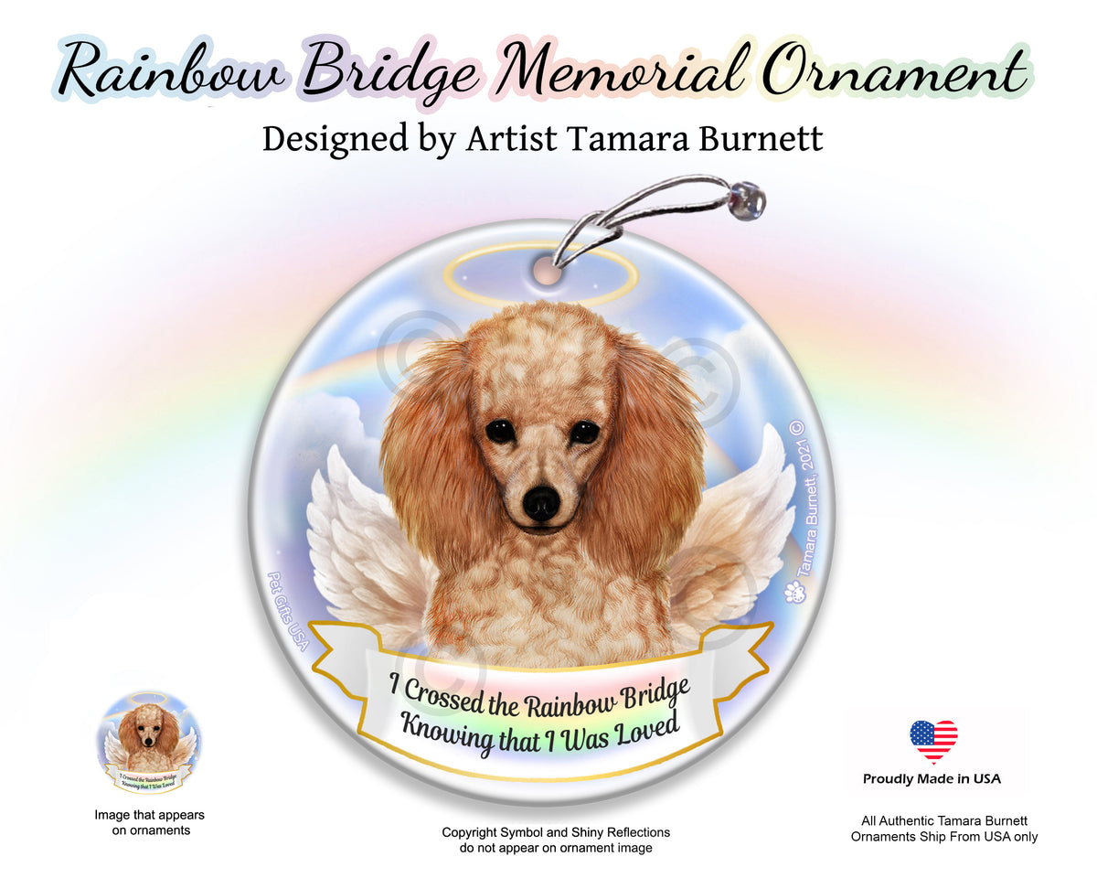 Poodle Rainbow Bridge Memorial Ornament